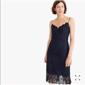 NWT J Crew Navy Lace Dress